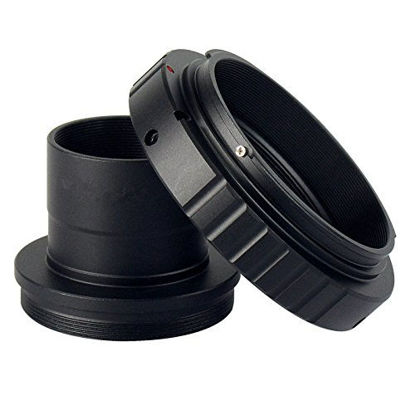 Picture of T2 T Ring Adapter and T Adapter 1.25'' Metal for All Canon EOS Standard EF Lenses and Telescope Camera Astrophotography Accessories