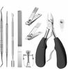 Picture of JTIEO Ingrown Toenail Tool (9PCS) Ingrown Toenail Treatment Pedicure Tools Toenail Clippers Professional Tool Set for Ingrown & Thick Nail Stainless Steel Ingrown Toenail Tool