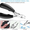 Picture of JTIEO Ingrown Toenail Tool (9PCS) Ingrown Toenail Treatment Pedicure Tools Toenail Clippers Professional Tool Set for Ingrown & Thick Nail Stainless Steel Ingrown Toenail Tool
