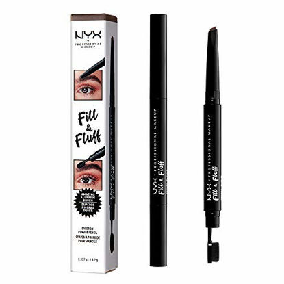 Picture of NYX PROFESSIONAL MAKEUP Fill & Fluff Eyebrow Pomade Pencil, Chocolate