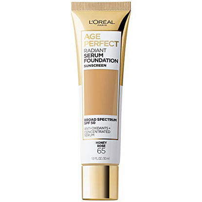 Picture of L'Oreal Paris Age Perfect Radiant Serum Foundation with SPF 50, Honey Rose, 1 Ounce