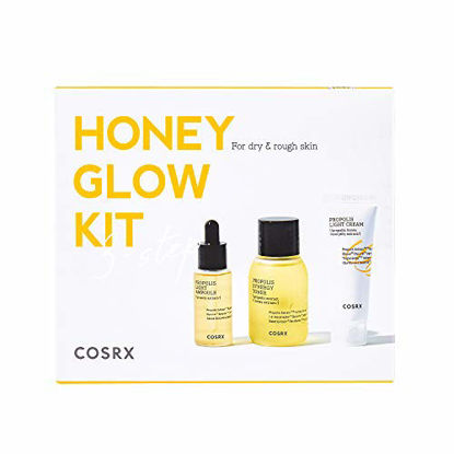 Picture of COSRX Honey Glow Kit | Propolis Synergy Toner, Ampoule, Cream | Moisturizing, Hydrating, Nourishing