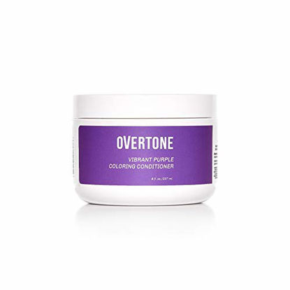 Picture of oVertone Haircare Vibrant Purple Coloring Conditioner | Gentle Semi-Permanent Hair Color with Shea Butter & Coconut Oil | Safe for All Hair Types | Vegan, Cruelty-Free