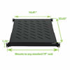 Picture of NavePoint 1U 19-Inch Fixed 4-Post Rack Mount Server Shelf with Adjustable Depth from 18-34 Inch Black