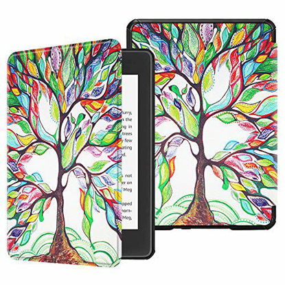 Picture of Fintie Slimshell Case for All-New Kindle Paperwhite (10th Generation, 2018 Release) - Premium Lightweight PU Leather Cover with Auto Sleep/Wake for Amazon Kindle Paperwhite E-Reader, Love Tree