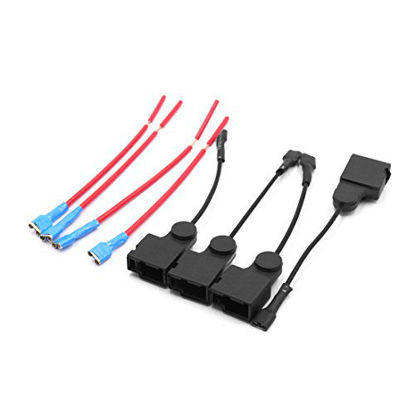 Picture of uxcell 4Pcs Plastic Car Horn Speaker Adapter Wiring Harness Pigtail Socket for Toyota