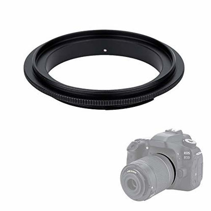 Picture of 58mm Macro Lens Reverse Ring Adapter for Canon EOS Rebel T6 T7 T5 SL3 SL2 T8i T7i T6i T6s T5i 2000D 4000D 90D 80D 70D with EF-S 18-55mm Kit Lens & More Canon DSLR Cameras with 58mm Filter Thread Lens