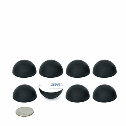 Picture of 1.25" Platinum Silicone Hemisphere Bumper, Non-Skid Isolation Feet with Adhesive - 20 Duro - 8 Pack