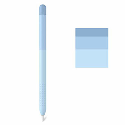 Picture of Delidigi Gradient Color Case Cover for Apple Pencil 1st Gen, Silicone Case Sleeve Protective Cover Accessories for Apple Pencil 1st Generation (Gradient Blue)