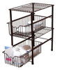 Picture of DecoBros Stackable Under Sink Cabinet Sliding Basket Organizer Drawer,Bronze