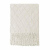 Picture of Bourina Textured Solid Soft Sofa Throw Couch Cover Knitted Decorative Blanket, 60" x 80",Beige