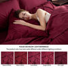 Picture of Bedsure Twin Comforter Sets Bed in A Bag Dark Red 6 Pieces Bed Comforter- 1 Comforter Twin (68x88 Inches), 1 Pillow Sham, 1 Flat Sheet, 1 Fitted Sheet, 1 Bed Skirt, 1 Pillowcase