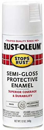 Picture of Rust-Oleum 7797830 Stops Rust Spray Paint, 12-Ounce, Semi Gloss White