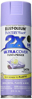 Picture of Rust-Oleum 249079 Painter's Touch 2X Ultra Cover, 12 Oz, Satin French Lilac