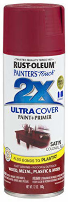 Picture of Rust-Oleum 249082 Painter's Touch 2X Ultra Cover, 12 Oz, Satin Colonial Red
