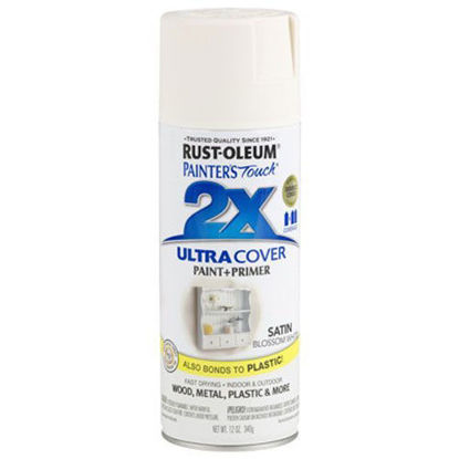 Picture of Rust-Oleum 249843 Painter's Touch 2X Ultra Cover, 12 Oz, Satin Blossom White