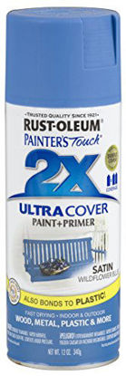 Picture of Rust-Oleum 249062 Painter's Touch 2X Ultra Cover, 12 Oz, Satin Wildflower Blue