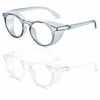 Picture of Protective Eyewear Safety Goggles Clear Anti-fog/Anti-Scratch Safety Glasses Men Glasses, Transparent Frame (round-blue&clear)