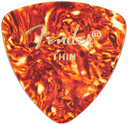 Picture of Fender 346 Shape Classic Celluloid Picks (12 Pack) for electric guitar, acoustic guitar, mandolin, and bass