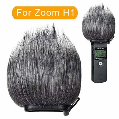Picture of YOUSHARES Zoom H1n Recorder Furry Outdoor Windscreen Muff, Pop Filter/Wind Cover Shield Fits Zoom H1n & H1 Handy Portable Recorder