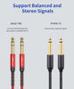Picture of 1/4 Inch Guitar Instrument Cable 4FT, JSAUX 6.35mm (1/4) TRS to 6.35mm (1/4) TRS Stereo Audio Cable Male to Male Straight-to-Straight for Electric Guitar, bass Guitar, Electric Mandolin-Red