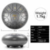 Picture of Steel Tongue Drum, AKLOT 10 inch 11 Notes Tank Drum C Key Percussion Steel Drum Kit w/Drum Mallets Note Stickers Finger Picks Mallet Bracket and Gig Bag