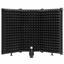 Picture of Moukey Microphone Isolation Shield, Foldable With 3/8" and 5/8" Mic Threaded Mount, Mic Sound Absorbing Foam for Filter Vocal, Suitable for Blue Yeti,Podcasts, Studio