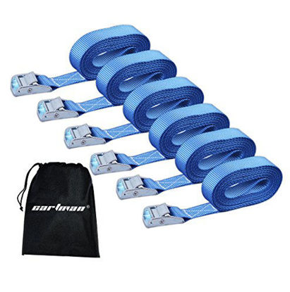 Picture of CARTMAN 1" x 12' Lashing Straps up to 600lbs, Blue Color, 6pk in Carry Bag