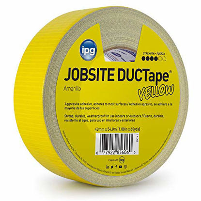 Picture of IPG JobSite DUCTape, Colored Duct Tape, 1.88" x 60 yd, Yellow (Single Roll)