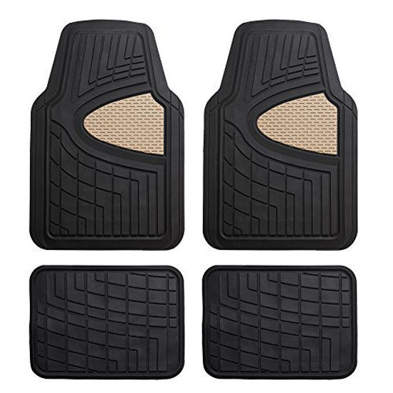 Picture of FH Group Beige F11311BEIGE Rubber Floor Mat(Heavy Duty Tall Channel, Full Set Trim to Fit)