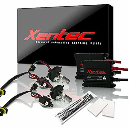 Picture of Xentec H4 (HB2) Hi/Lo 5000K HID xenon bulb x 1 pair bundle with 35W Digital Slim Ballast x 2 (Ivory White, high beam halogen)