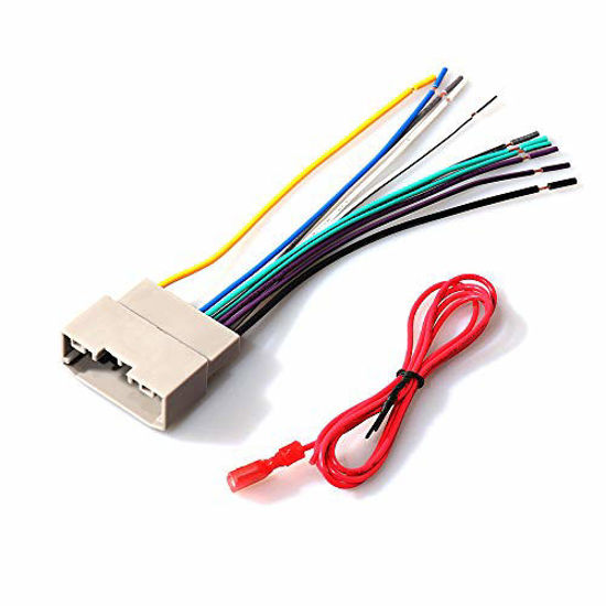 Picture of RED WOLF Car Stereo Wire Harness Aftermarket Radio Sirius CD Player Install Connector Adapter Replacement for 2007-2011 Dodge/Chrysler/Jeep