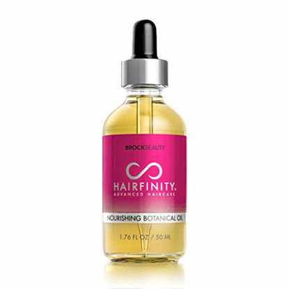 Picture of Hairfinity Botanical Hair Oil - Growth Treatment for Dry Damaged Hair and Scalp with Jojoba, Olive, Sweet Almond Oils and More - Silicone and Sulfate Free 1.76 oz