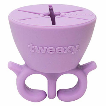Picture of tweexy Wearable Nail Polish Holder Ring, Fingernail Polishing Tool, Manicure and Pedicure Accessories (Lilac Dreams)