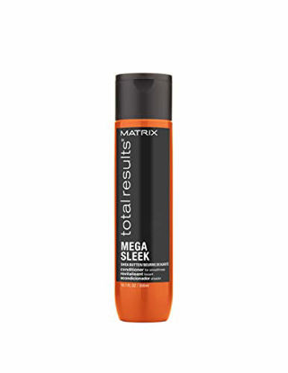Picture of MATRIX Total Results Mega Sleek Conditioner | Controls Frizz Leaving Hair Smooth & Shiny | With Shea Butter | For Unruly Hair | 10.1 Fl. Oz.