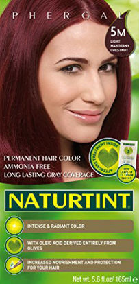 Picture of Naturtint Permanent Hair Color 5M Light Mahogany Chestnut (Pack of 1), Ammonia Free, Vegan, Cruelty Free, up to 100% Gray Coverage, Long Lasting Results