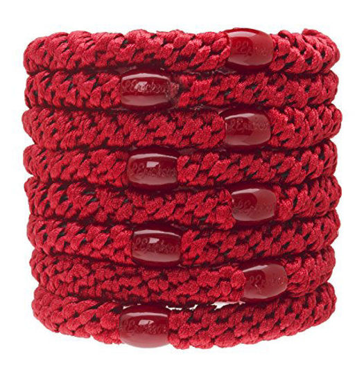 Picture of L. Erickson Grab & Go Ponytail Holders, Red, Set of Eight - Exceptionally Secure with Gentle Hold
