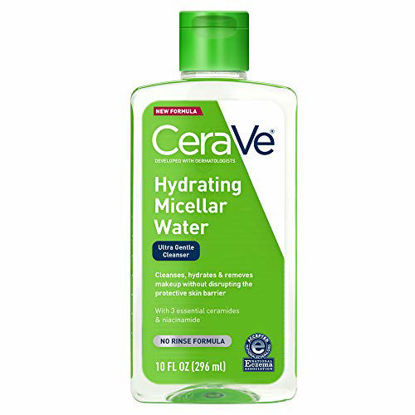 Picture of CeraVe Micellar Water | New & Improved Formula | Hydrating Facial Cleanser & Eye Makeup Remover | Fragrance Free & Non-Irritating | 10 Fl. Oz