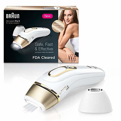 Picture of Braun IPL Hair Removal for Women, Silk Expert Pro 5 PL5137 with Venus Swirl Razor, FDA Cleared, Permanent Reduction in Hair Regrowth for Body & Face, Corded
