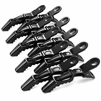 Picture of Framar Black Hair Clips 10 pack - Non Slip Hair Clips For Women Accessories, Premium Hair Clip, Clips for Hair, Large Hair Clips For Styling Sectioning, Alligator Clips For Hair, Hair Styling Clips - Large Hair Clips For Thick Hair