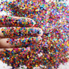 Picture of Chunky Cosmetic Glitter  Festival Rave Beauty Makeup Face Body Nail  (Metallic Rainbow Circle)