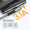 Picture of 2-Pack USB C Cable 3.1A Fast Charge, AINOPE [6.6ft+6.6ft] USB Type C Cable Right Angle, Durable Nylon Braided USB A to USB C Cord Compatible Galaxy S20 Note 9 8 S9 S8 Plus S10, V30,V20,G6