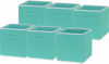 Picture of 6 Pack - SimpleHouseware Foldable Cloth Storage Cube Basket Bins Organizer, Turquoise (11" H x 10.75" W x 10.75" D)