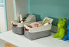 Picture of DECOMOMO Foldable Storage Bin Collapsible Sturdy Cationic Fabric Storage Basket Cube W/Handles for Organizing Shelf Nursery Home Closet (Grey and White, Small - 11.8 x 7.9 x 5.9 - 6 Pack)