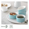 Picture of DOWAN Ramekins 6 oz Oven Safe - 6 oz Ramekins for Creme Brulee Souffle, Porcelain Ramekins for Baking, Classic Style Ramekins Bowls, Set of 6, Blue