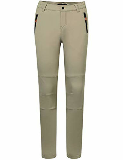 GetUSCart Camii Mia Women s Winter Warm Outdoor Slim Windproof Waterproof Ski Snow Fleece Hiking Pants 34W x 30L Khaki