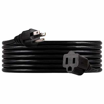 Picture of UltraPro, Black, GE 15 ft Extension, Double Insulated Cord, Indoor/Outdoor, UL Listed, 36824, 15 ft, 15 Ft