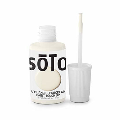 Picture of soto Appliance + Porcelain Paint Touch UP - Low VOC, high-Gloss for Bathroom + Kitchens: Sinks, bathtubs, appliances, Metal Surfaces, Tile, Fiberglass, Glossy finishes, etc (No. 07 White Plains)