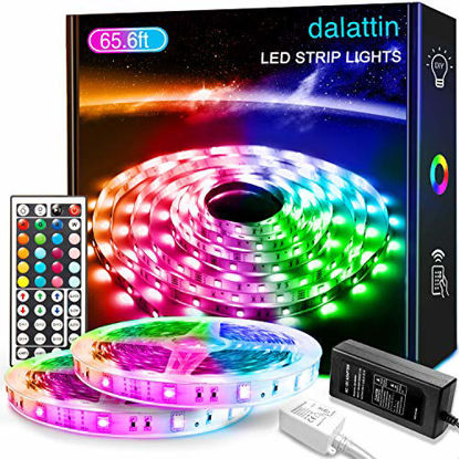 Picture of 65.6ft Led Lights for Bedroom dalattin Led Strip Lights Color Changing Lights with 44 Keys Remote,2 Rolls of 32.8ft