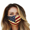 Picture of Washable Face Mask with Adjustable Ear Loops & Nose Wire - 3 Layers, Made in USA (Rust American Flag)